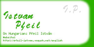 istvan pfeil business card