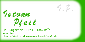 istvan pfeil business card